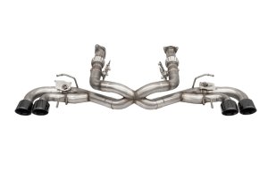 Chevrolet Corvette C8 Performance Exhaust - CORSA Performance - Cat Back, Valved - Black - `20-`25